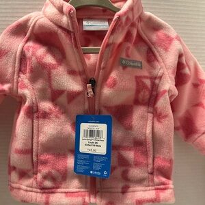 Columbia Pink Tie-Dye Infant Fleece Jacket 3-6 months